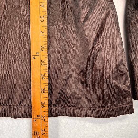 Ruby Rd. Jacket Women's 16 Metallic Brown Drawstring Waist Large Collar Pockets - Picture 5 of 10